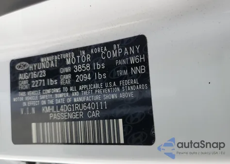 2024 Hyundai Elantra Se from USA, damaged, VIN KMHLL4DG1RU640111